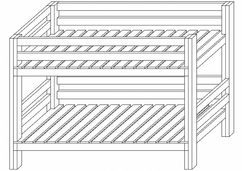 2段ベッド　完成図