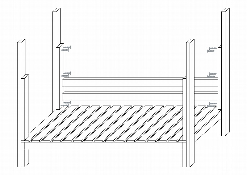 2段ベッド工程　柱3