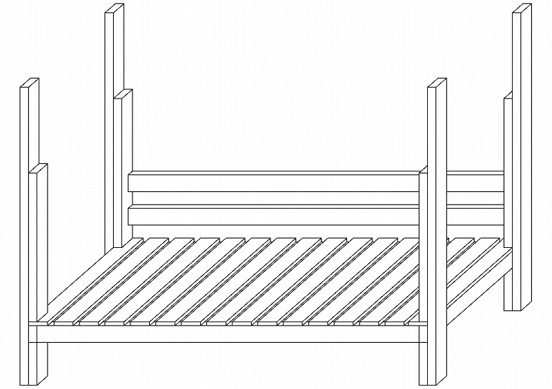 2段ベッド工程　1階部分