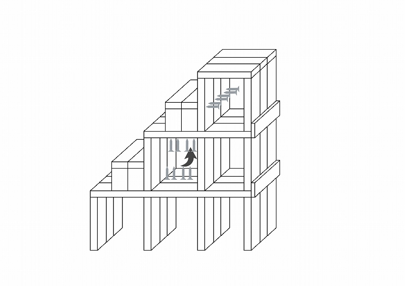 2×4階段作り工程　4段目