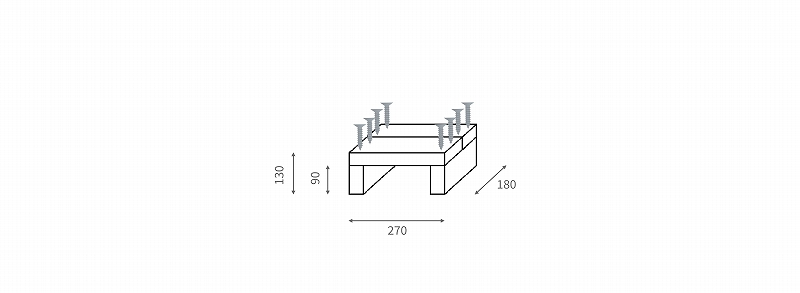 2×4階段作り工程　6段目部材