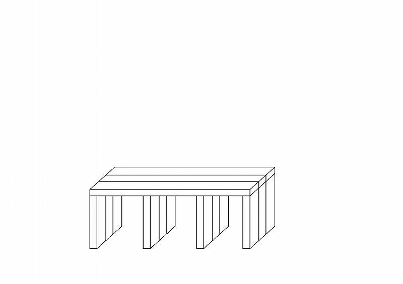 2×4階段作り工程　1段目